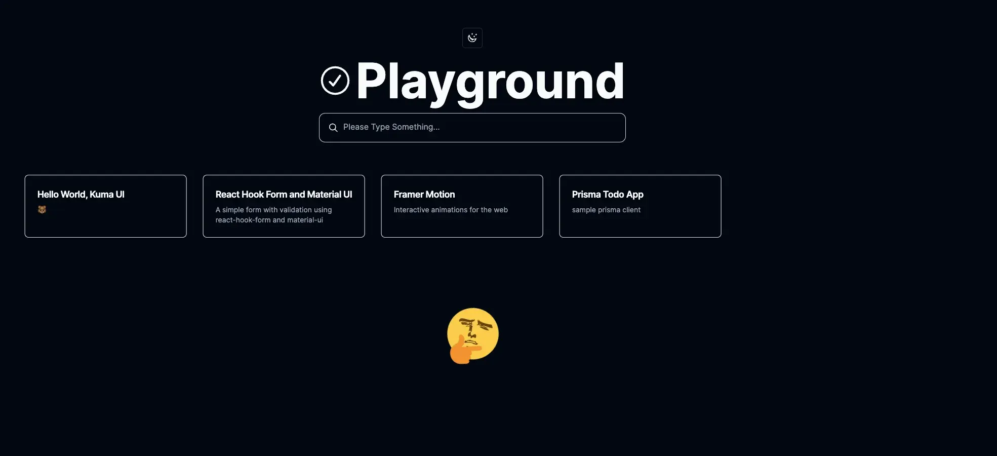 dark mode playground